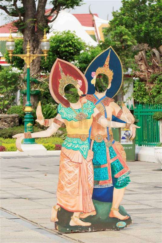 Painting of thai Dance, stock photo