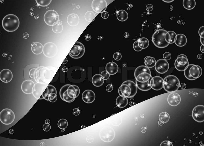 Design bubbles texture with black and white background, stock photo
