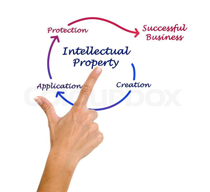 Intellectual property diagram, stock photo