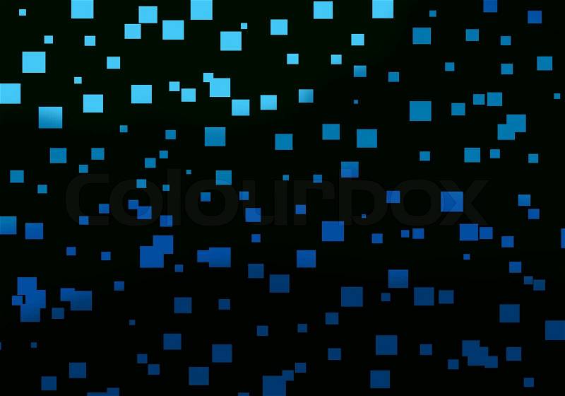 Abstract square pixel mosaic dark background, stock photo