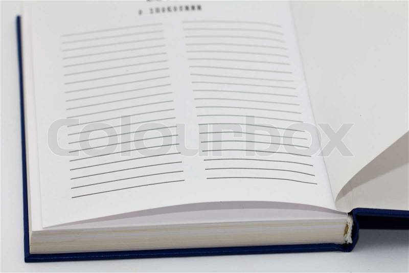 The book on a white background, stock photo