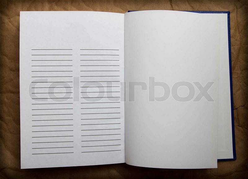 Open book for records, stock photo