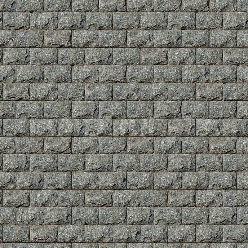 Seamless Tileable Texture of Wall from Granite Blocks, stock photo