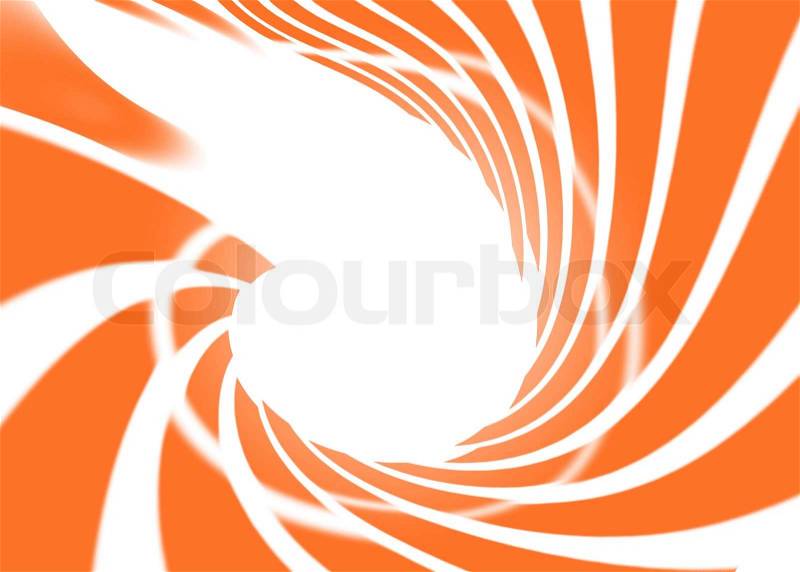 Abstract swirl orange with white background, stock photo