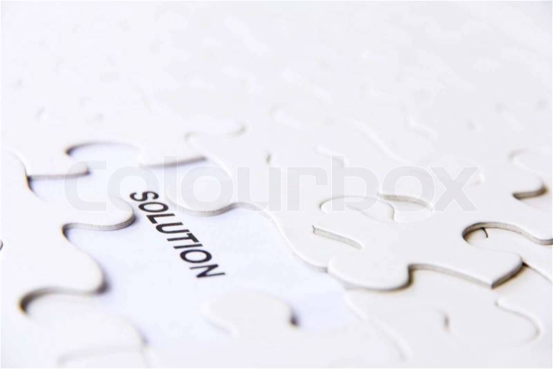 Missing puzzle piece, solution concept, stock photo