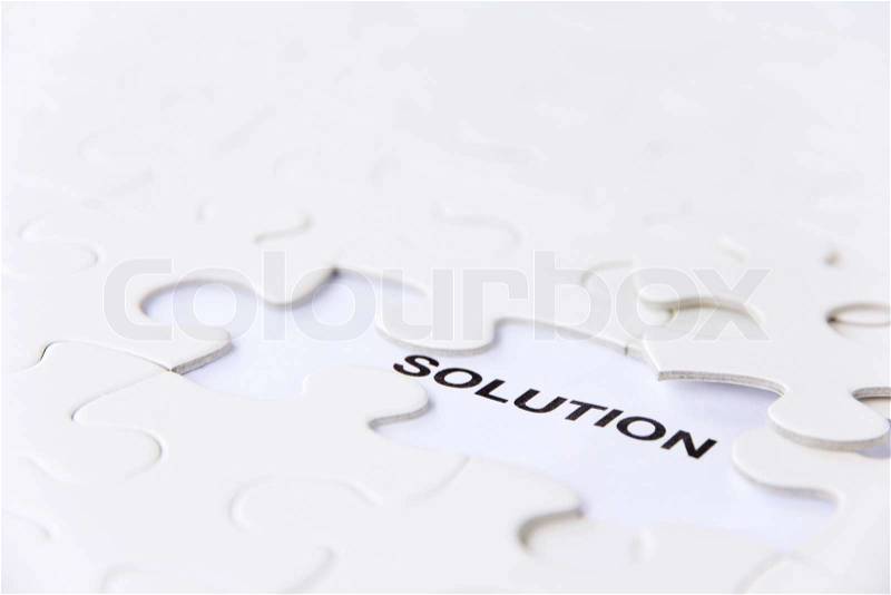 Missing puzzle piece, solution concept, stock photo