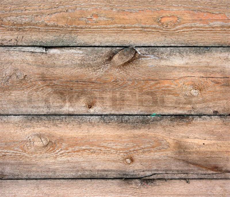 Old rustic wooden wall. Background of weathered wooden plank, stock photo