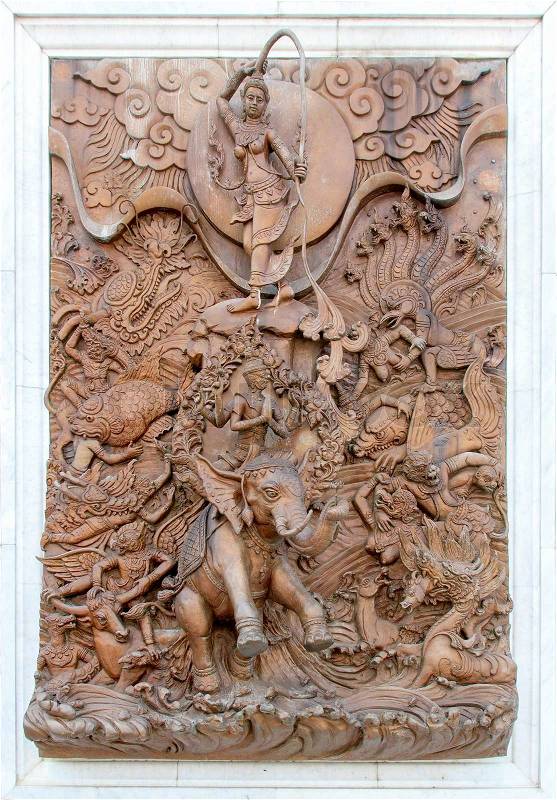 Carving wall, stock photo