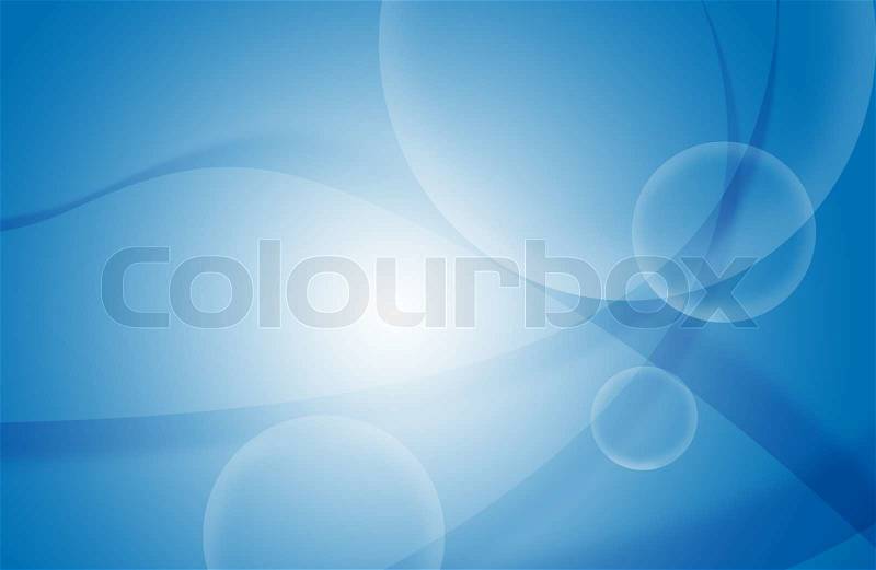 Blue abstract line and round background, stock photo
