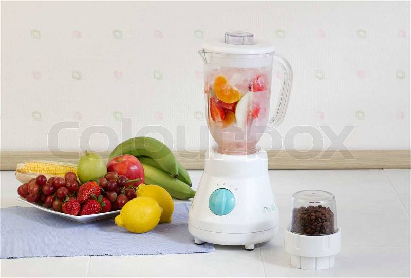 Multiple purpose fruits blender machine in the kitchen , stock photo