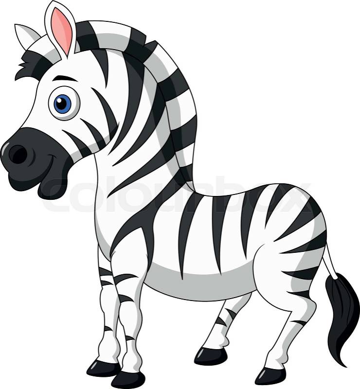 Cute zebra cartoon | Stock Vector | Colourbox