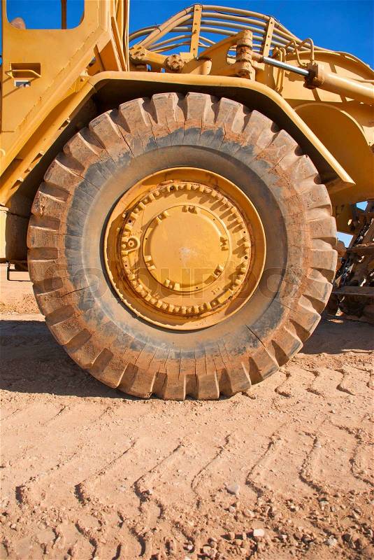 Earth Mover Tire, stock photo