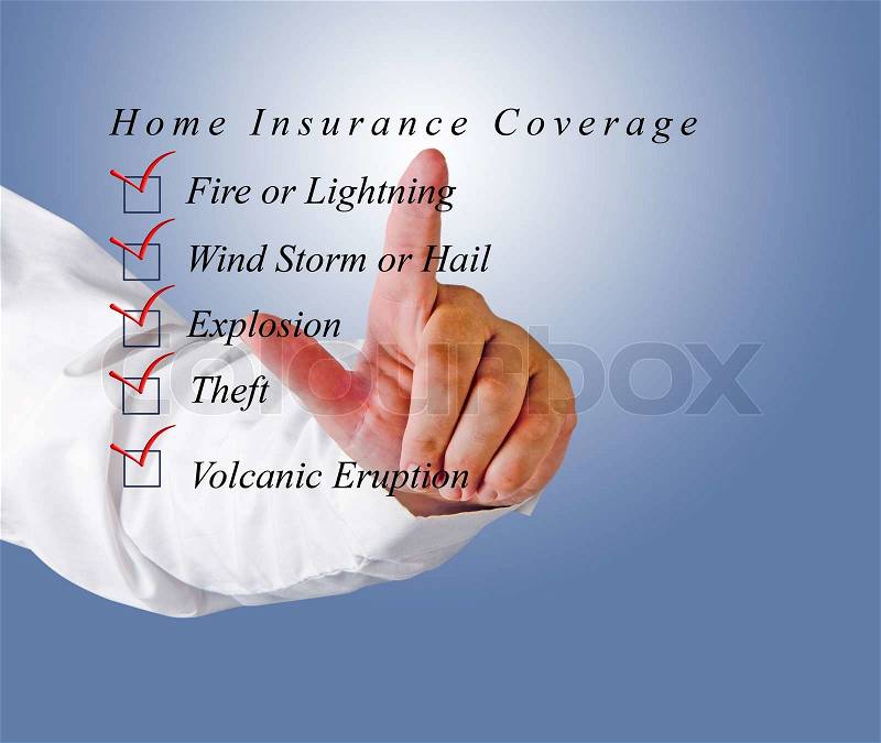 Home insurance coverage, stock photo