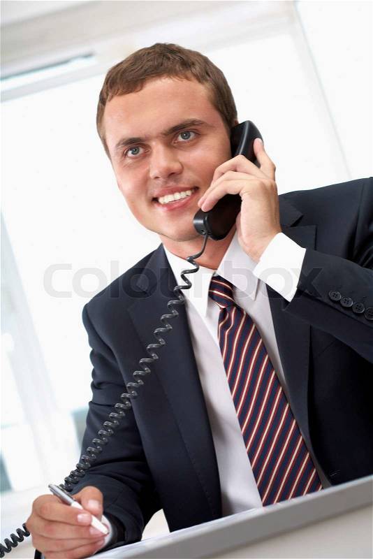 Telephone talk, stock photo