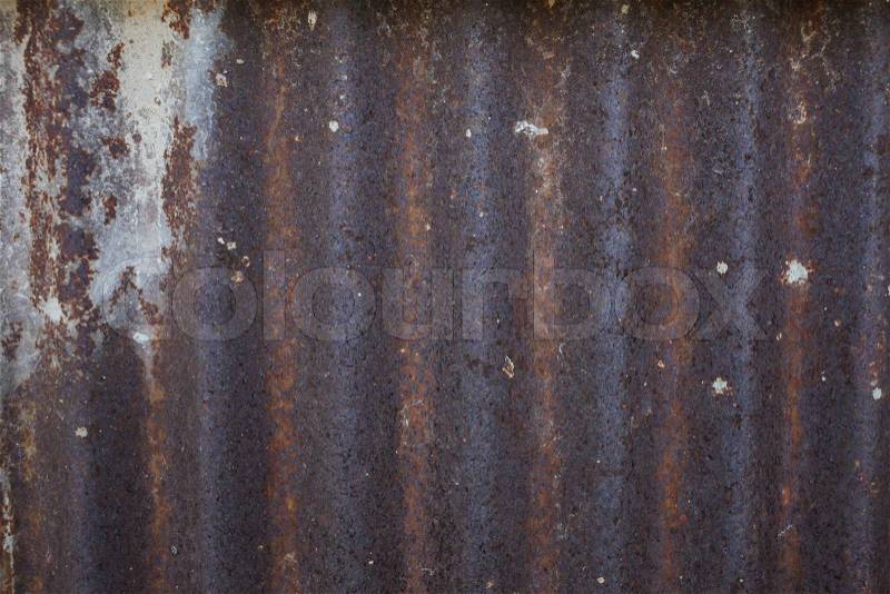 Full rustic galvanized iron sheet closeup background, stock photo
