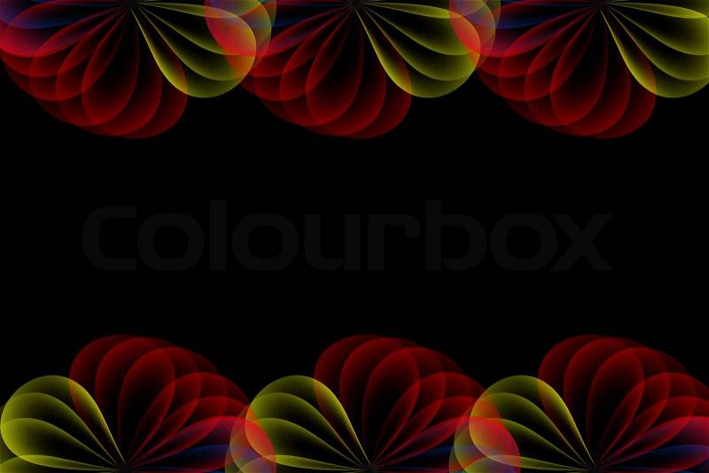 Colorful abstract background with circle layers, stock photo