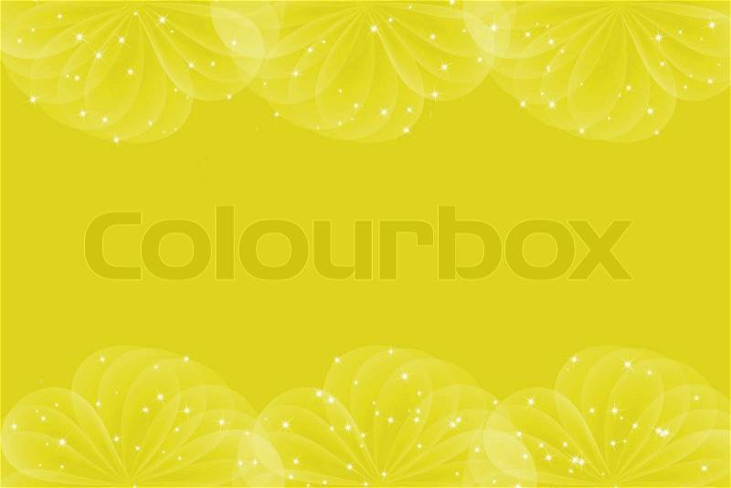 Yellow abstract background with circle layers, stock photo