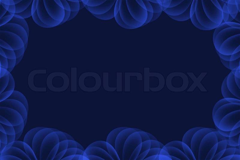 Bright blue abstract background with circle layers, stock photo