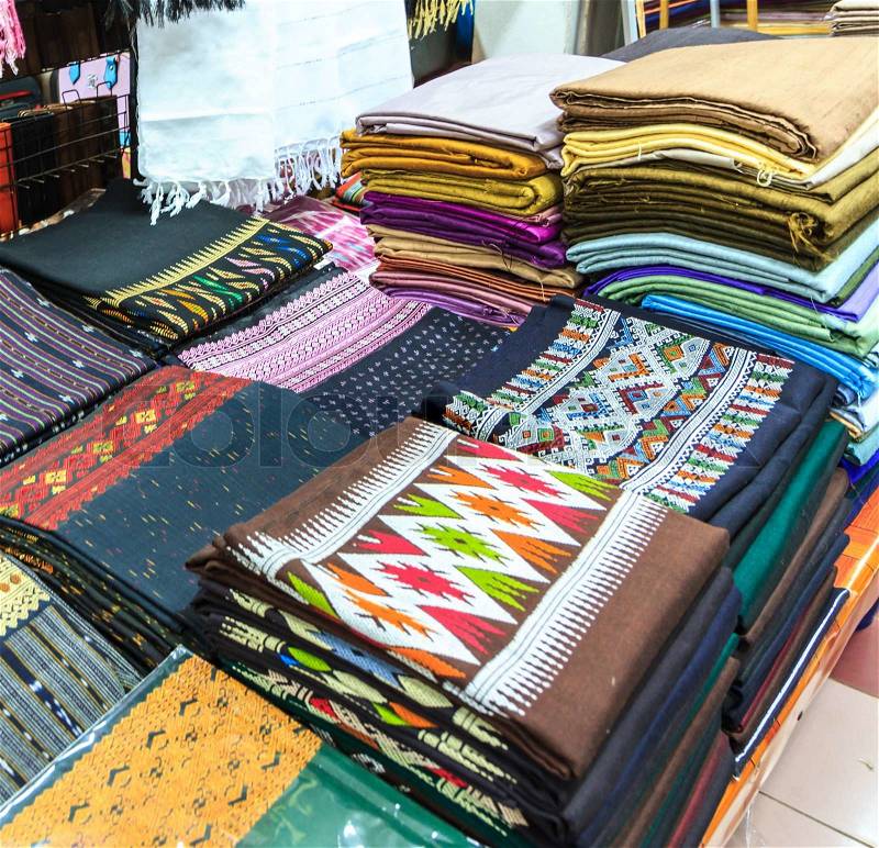 Laos silk ,handmade Product, stock photo