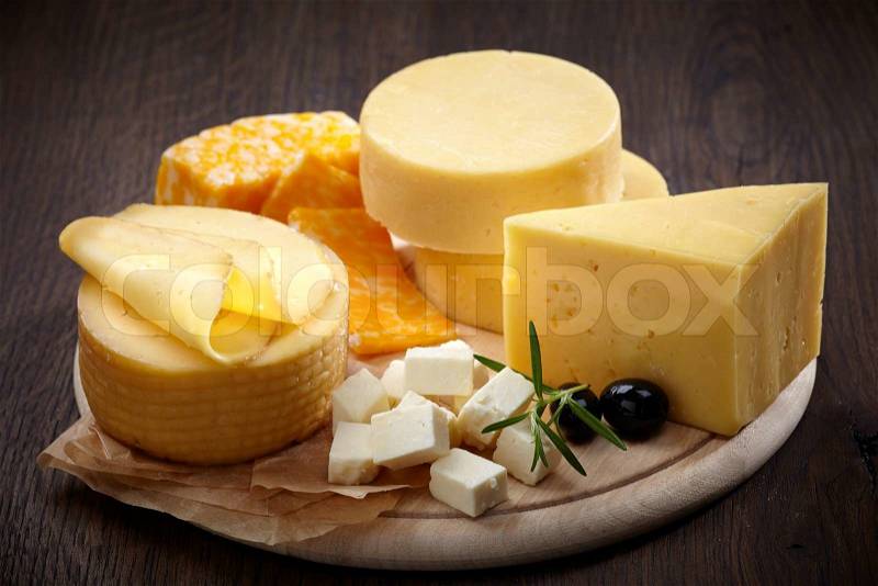 Various types of cheese, stock photo