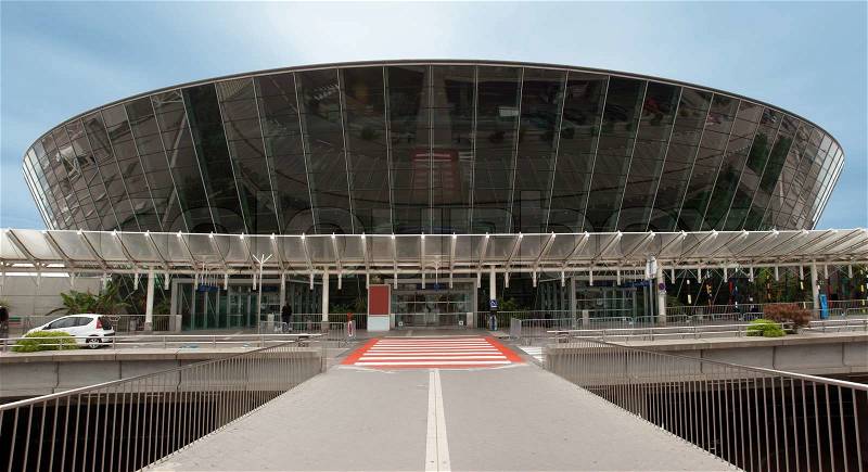 Terminal building at Nice Cote d\'Azur Airport, stock photo