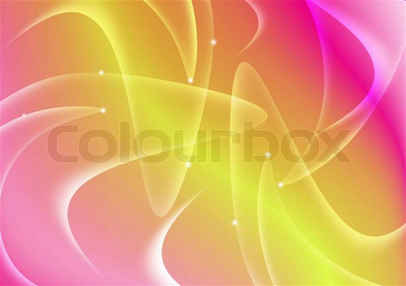 Pink and yellow abstract design with wavy and curve background, stock photo