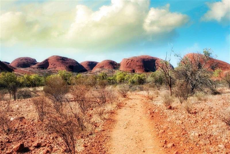 Wonderful colors and landscape of Australian Outback, stock photo