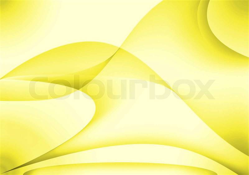 Yellow abstract design with wavy and curve background, stock photo