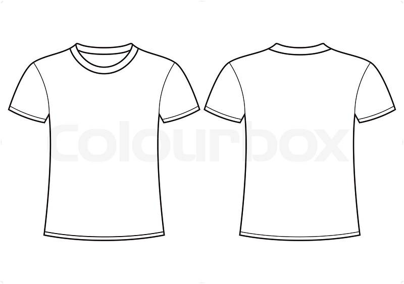 Download Blank t-shirt template. Front and back | Stock Vector ...