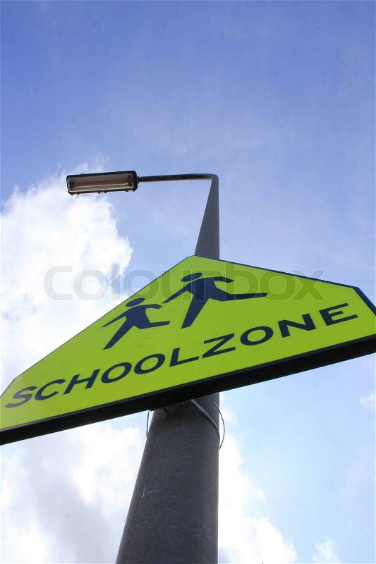 School zone, stock photo