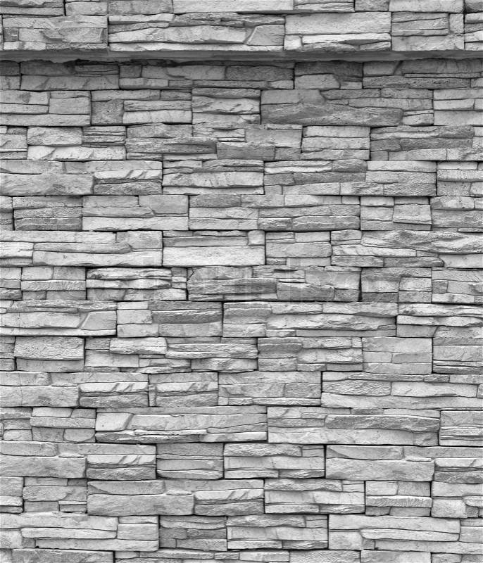 Decorative brick wall Grey brick wall, stock photo