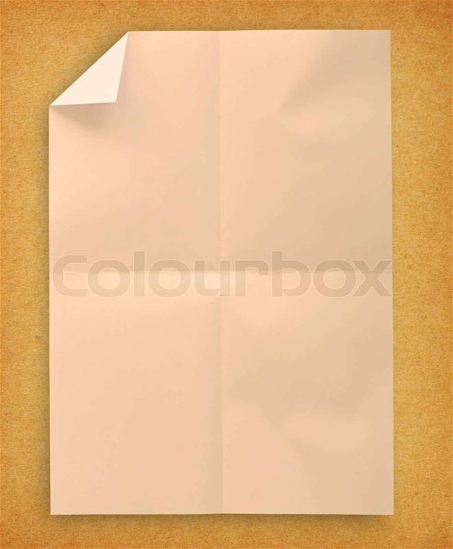 Grunge sepia paper on brown recycle background, stock photo
