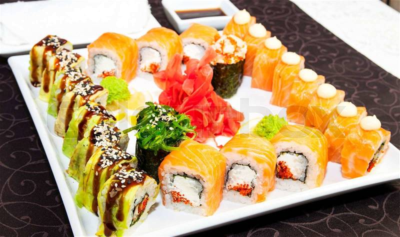 Japanese sushi, stock photo