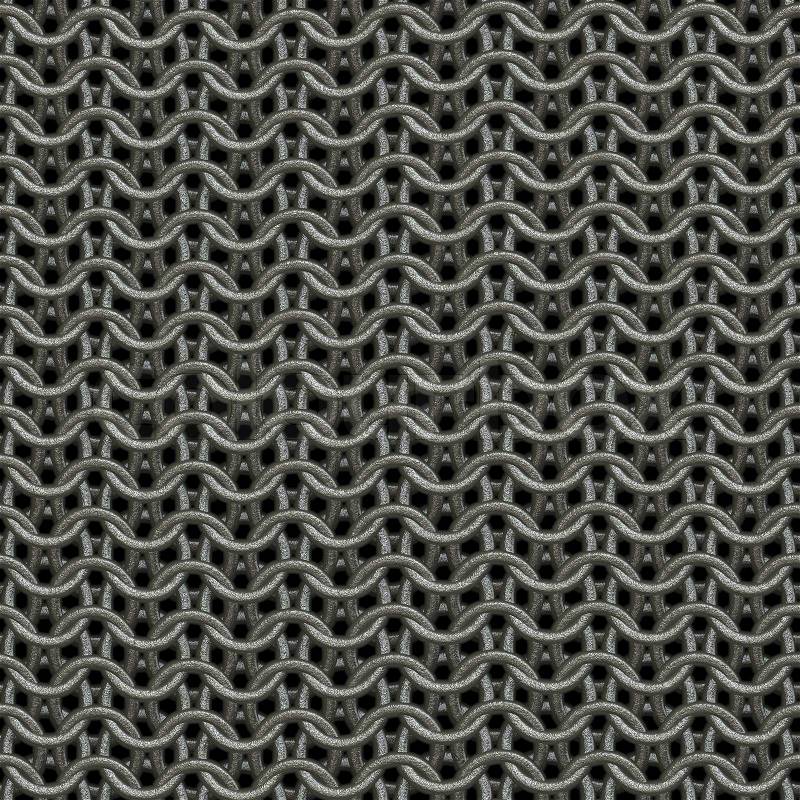 Seamless computer generated metal chain mail texture close up, stock photo