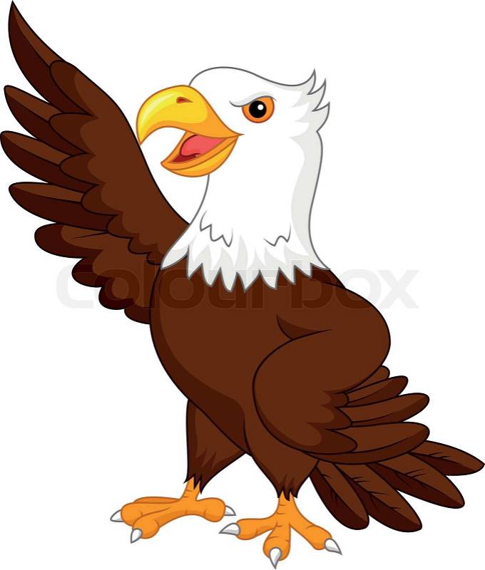 Vector illustration of Eagle cartoon ... | Stock Vector ...