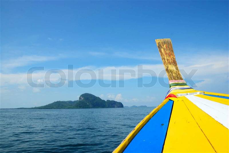 Let\'s go to the island by boat In the south of Thailand, stock photo
