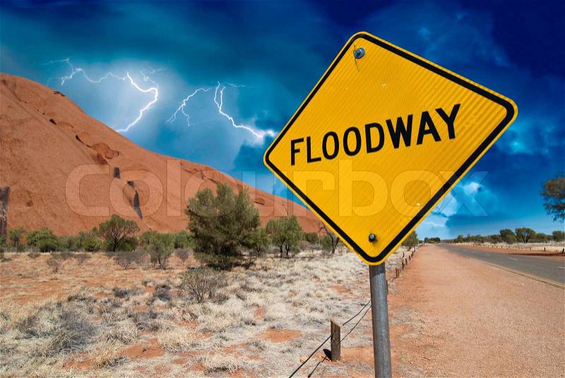 Storm, Signs and Symbols in the Australian Outback, Northern Territory, stock photo
