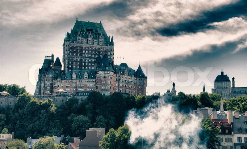 Architecture and Colors of Quebec City, Canada, stock photo