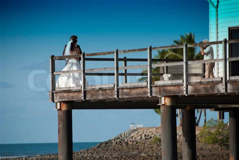 Wedding in the Port Douglas Coast, Australia, stock photo