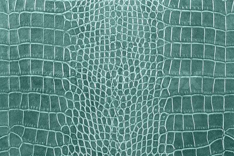 Light blue crocodile skin texture as a wallpaper, stock photo