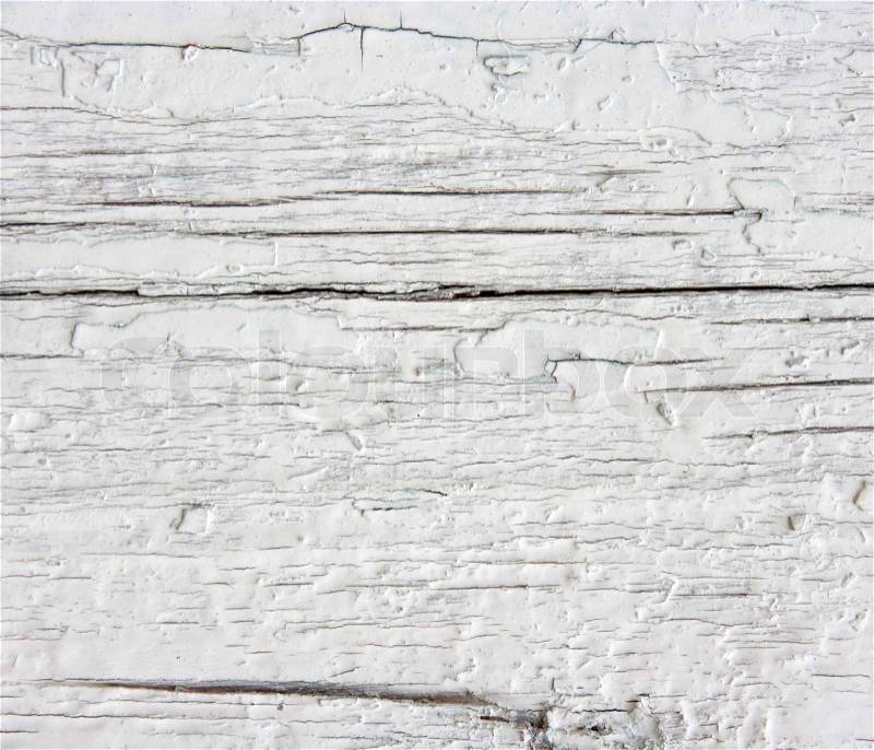 Close-up of white rustic wall. Weathered wood with white enamel. , stock photo