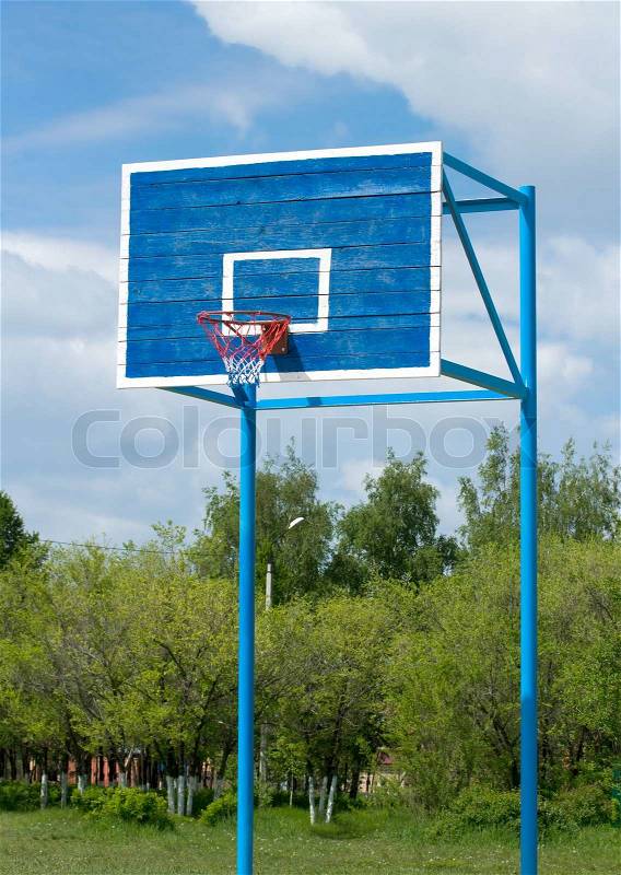 Outdoor basketball court, stock photo