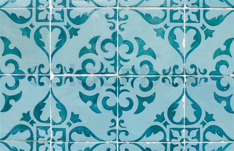 Ornamental old typical tiles from Portugal, stock photo