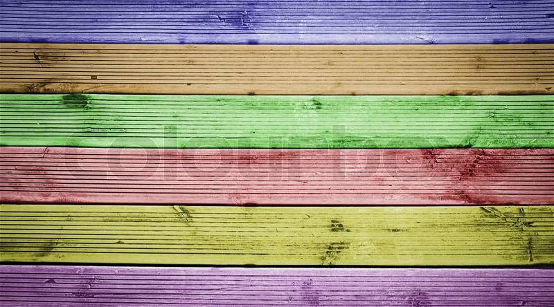 Multicolored natural wood planks texture background, stock photo