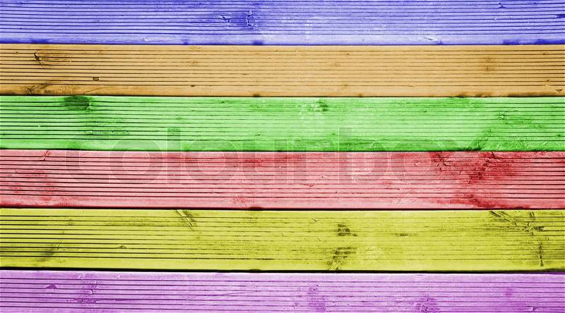 Multicolored natural wood planks texture background, stock photo