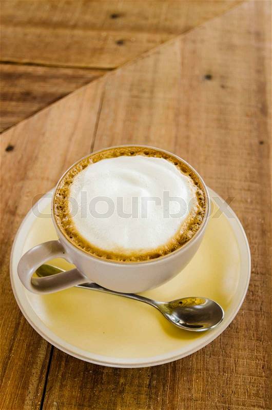 Coffee Cup on the wood, stock photo
