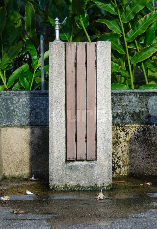 Tap water,drinking fountain in park, stock photo