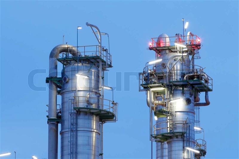 Chemical plant structure on twiliight time , stock photo