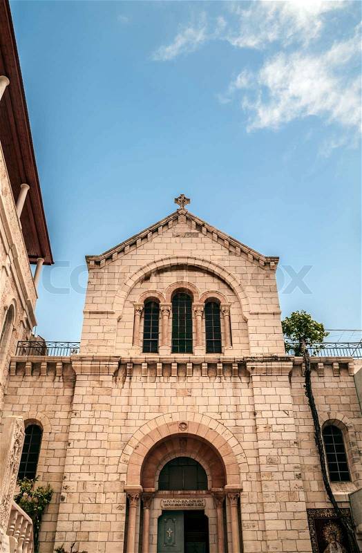 Armenian Church of Our Lady of the Spasm, Via Dolorosa, stock photo