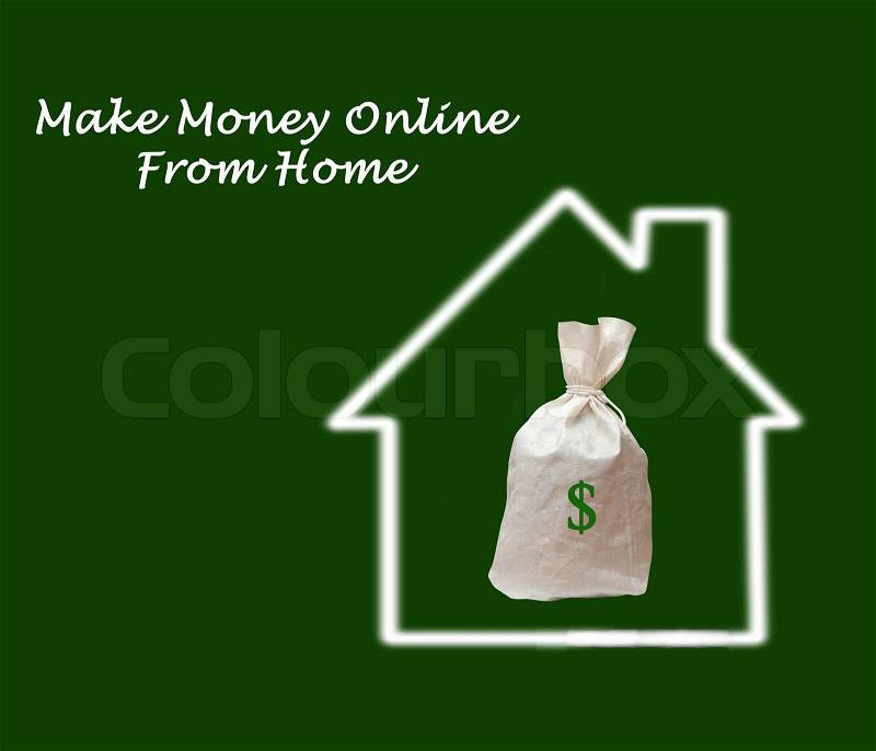 Make money online from home, stock photo